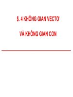 Không gian vectơ thực và không gian con