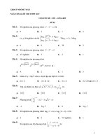 Đề trắc nghiệm về chuyên đề mũ và logarit   đề 2 
