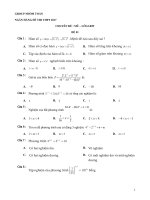 Đề trắc nghiệm về chuyên đề mũ và logarit   đề 1 