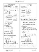 công thức giải nhanh môn  lý 12