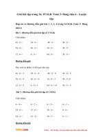 Giải bài tập trang 24, 25 SGK Toán 3: Bảng chia 6 - Luyện tập