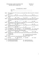 Đề kiểm tra 15 phút vật lý 11