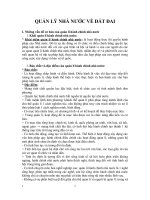ĐỀ CƯƠNG QUẢN LÝ NHÀ NƯỚC VỀ ĐẤT ĐAI