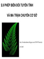 Biến đổi tuyến tính và ma trận chuyển cơ sở