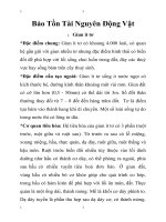 TÀI LIỆU ÔN TẬP Bảo Tồn Tài Nguyên Động Vật