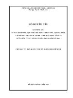 Hồ sơ yêu cầu  cầu hoa trung ở tỉnh cà mau