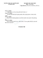 Đề kiểm tra 1 tiết Công nghệ 11 1