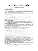 ĐỀ CƯƠNG KỸ NĂNG GIAO TIẾP (LÝ THUYẾT VÀ BÀI TẬP)