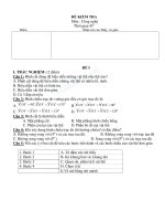 Đề kiểm tra 1 tiết Công nghệ 11