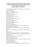 Đề tuyển sinh lớp 6 môn ngữ văn 6 đầu năm 2008