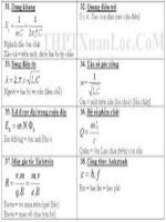 công thức giải nhanh môn  lý 10