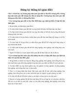 ĐỀ CƯƠNG Đăng ký thống kê (giao đất)