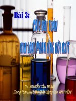 Kim loại tác dụng với dung dịch muối