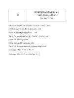 34 đề kiểm tra giữa học kì i môn toán lớp 10