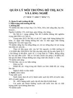 ĐỀ CƯƠNG ÔN TẬP QUẢN LÝ MÔI TRƯỜNG ĐÔ THỊ, KCN VÀ LÀNG NGHỀ