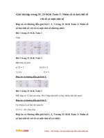 Giải bài tập trang 21, 22 SGK Toán 3: Nhân số có hai chữ số với số có một chữ số