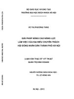 Giải pháp nâng cao năng lực làm việc của đại biểu chuyên trách hội đồng nhân dân thành phố hà nội  