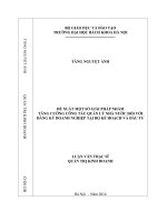 Đề xuất một số giải pháp nhằm tăng cường công tác quản lý nhà nước đối với đăng ký doanh nghiệp tại bộ kế hoạch và đầu tư  