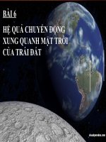 bai 6 he qua chuyen dong xung quanh mat troi cua trai dat