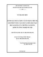 Đánh giá chất lượng và xây dựng một số giải pháp nâng cao chất lượng đào tạo hệ cao đẳng của trường cao đẳng kinh tế công nghiệp hà nội  