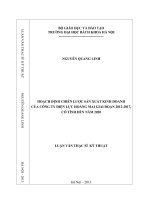 Hoạch định chiến lược sản xuất kinh doanh của Công ty Điện lực Hoàng Mai giai đoạn 2012 - 2017 có tính đến năm 2020