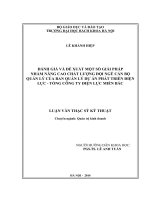 Đánh giá và đề xuất một số giải pháp nhằm nâng cao chất lượng đội ngũ cán bộ quản lý của ban quản lý dự án phát triển điện lực   tổng công ty điện lực miền bắc 