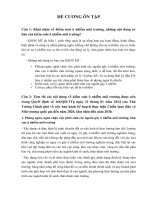 Đề cương Kiểm soát ô nhiễm môi trường