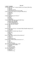 Đề trắc nghiệm môn văn lớp 10 (thi vào 10)