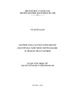 Giải pháp nâng cao chất lượng đội ngũ giáo viên dạy nghề trong trường đại học sư phạm kỹ thuật nam định 