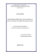Giải pháp hoàn thiện công tác quản trị dự án đầu tư tại công ty TNHH kỹ thuật quản lý bay 