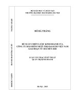 Đề xuất chiến lược kinh doanh của công ty bảo hiểm nhân thọ dai ichi việt nam giai đoạn từ 2012 đến 2020 