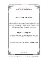 Cải tiến công tác đánh giá thực hiện công việc tại công ty trách nhiệm hữu hạn một thành viên thoát nước và phát triển đô thị tỉnh bà rịa vũng tàu (BUSADCO) 