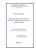 Hoạch định chiến lược kinh doanh cho công ty TNHH kỹ thuật quản lý bay giai đoạn 2013   2017 