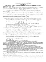 Một số dạng toán giải bằng cách lập phương trình