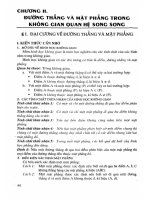 Phương pháp giải bài tập trắc nghiệm hình học 11 phần 2 