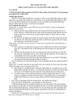 ĐỀ CƯƠNG ÔN TẬP  MÔN CƠ SỞ  QUẢN LÝ TÀI NGUYÊN MÔI TRƯỜNG