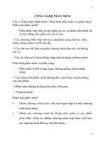 ĐỀ CƯƠNG ÔN TẬP MÔN CÔNG NGHỆ PHẦN MỀM