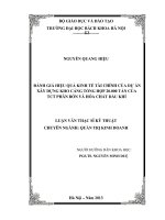 Đánh giá hiệu quả kinh tế tài chính của dự án xây dựng kho cảng tổng hợp 20 000 tấn của TCT phân bón và hóa chất dầu khi  