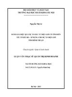 Đánh giá hiệu quả dự án đầu tư điện gió có tính đến yếu tố rủi ro   áp dụng cho dự án điện gió tỉnh bình thuận 