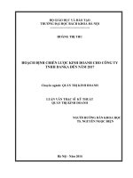 Hoạch định chiến lược kinh doanh cho công ty TNHH danka đến năm 2017 