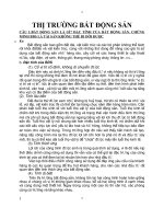 ĐỀ CƯƠNG THỊ TRƯỜNG BẤT ĐỘNG SẢN