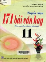 Tuyển chọn 171 bài văn hay 11 phần 1 