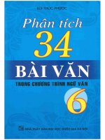 Phân tích 34 bài văn trong chương trình ngữ văn 6 phần 1 