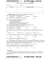 Đề kiểm tra hình học 12 chương1 15 ( trắc nghiệm và tự luận)