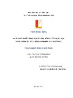 Giải pháp hoàn thiện quản trị rủi ro tín dụng tại tổng công ty tài chính cổ phần dầu khí PVFC 