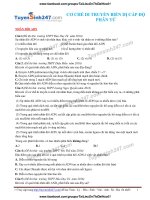 CƠ CHẾ DI TRUYỀN cấp độ PHÂN tử TUYỂN SINH 247 