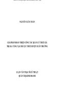 Giải pháp hoàn thiện công tác quản lý thuế GTGT tại chi cục thuế huyện xuân trường 