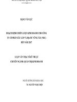 Hoạch định chiến lược kinh doanh cho công ty cổ phần xây lắp và địa ốc vũng tàu (VRC) đến năm 2017 