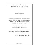 Đánh giá sự hài lòng của doanh nghiệp và sinh viên tốt nghiệp với chương trình đào tạo của trường cao đẳng nghề kinh tế   kỹ thuật VINATEX 