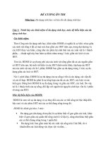 ĐỀ CƯƠNG ÔN THI Môn học: Đa dạng sinh học và bảo tồn đa dạng sinh học